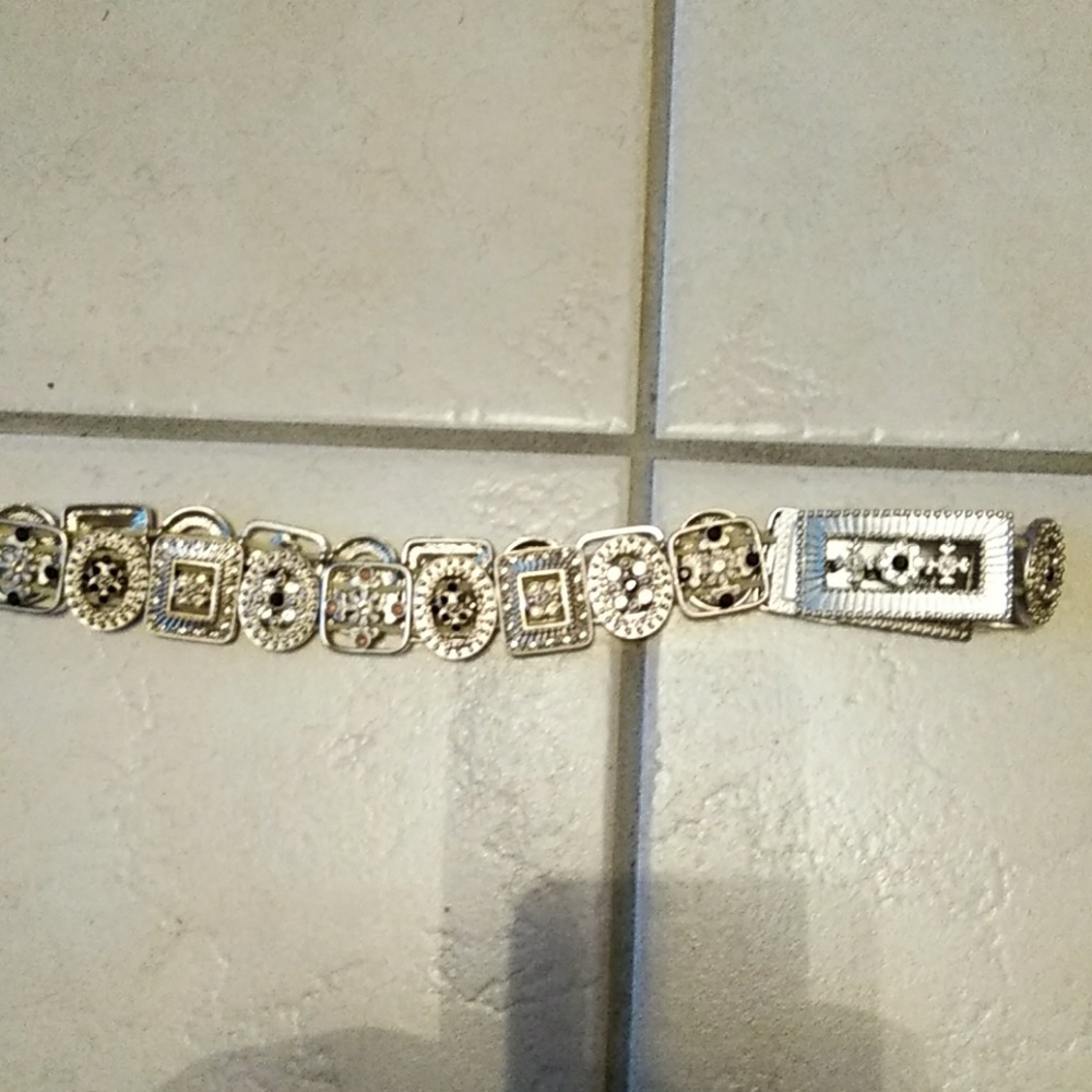 Metal rhinestones belt